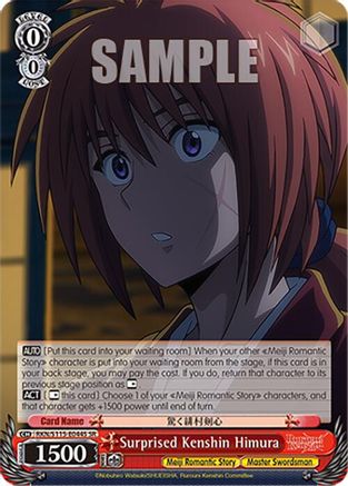 Surprised Kenshin Himura (SR) (RKN/S115-E044S SR) - Rurouni Kenshin