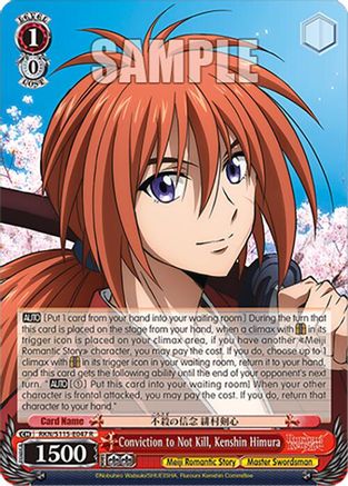 Conviction to Not Kill, Kenshin Himura (RKN/S115-E047 R) - Rurouni Kenshin