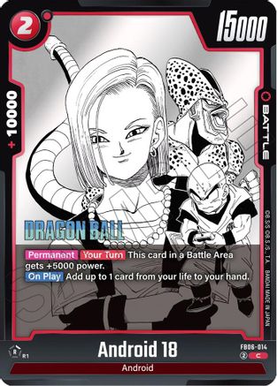 Android 18 (FB06-014) - Manga Booster 01 Holofoil