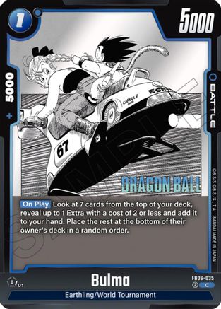 Bulma - FB06-035 (FB06-035) - Manga Booster 01 Holofoil