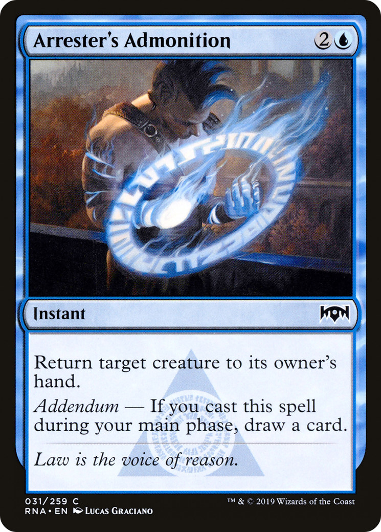 Arrester's Admonition (RNA-031) - Ravnica Allegiance Foil