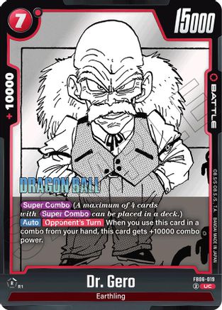 Dr. Gero (FB06-019) - Manga Booster 01 Holofoil