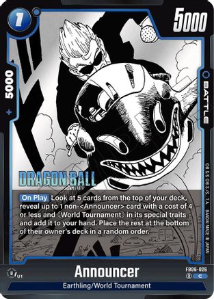 Announcer (FB06-026) - Manga Booster 01 Holofoil