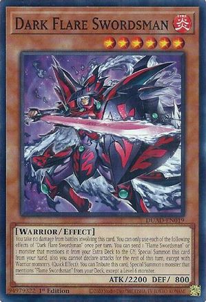 Dark Flare Swordsman (DUAD-EN019) - Duelist's Advance 1st Edition
