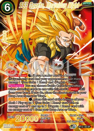 SS3 Gogeta, Marvelous Might (Reprint) (BT12-136) - Expansion Deck Box Set 25 Premium Anniversary Box 2025 Foil
