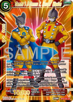 Gamma 1 & Gamma 2, Heroes' Mission (Reprint) (BT22-021) - Expansion Deck Box Set 25 Premium Anniversary Box 2025 Foil