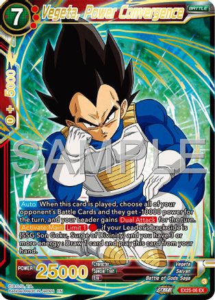 Vegeta, Power Convergence (EX25-06) - Expansion Deck Box Set 25 Premium Anniversary Box 2025 Foil
