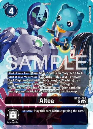 Altea (Digimon Liberator Debuggers Set) (BT20-086) - Release Special Booster 2.5 Foil