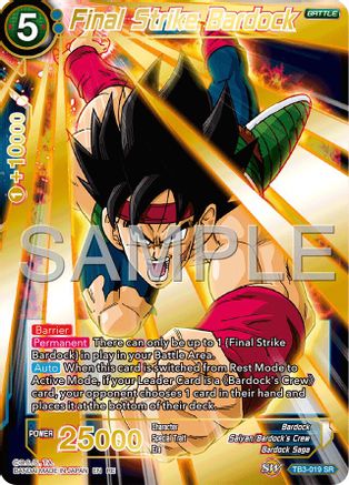 Final Strike Bardock (Reprint) (TB3-019) - Expansion Deck Box Set 25 Premium Anniversary Box 2025 Foil