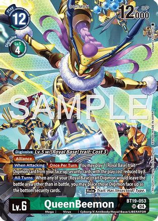 QueenBeemon (Digimon Liberator Debuggers Set) (BT19-053) - Release Special Booster 2.0 Foil