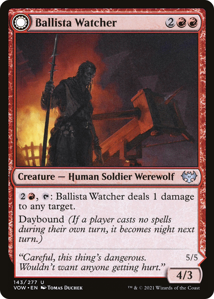 Ballista Watcher (VOW-143) - Innistrad: Crimson Vow: (Double Faced Transform) Foil