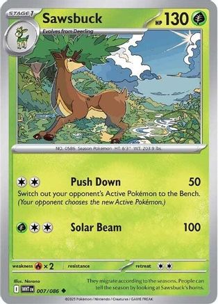 Sawsbuck 007/086  SV White Flare - Uncommon
