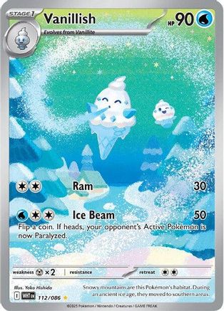 Vanillish 109/086  - Holofoil SV White Flare - Illustration Rare
