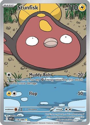 Stunfisk 115/086  - Holofoil SV White Flare - Illustration Rare