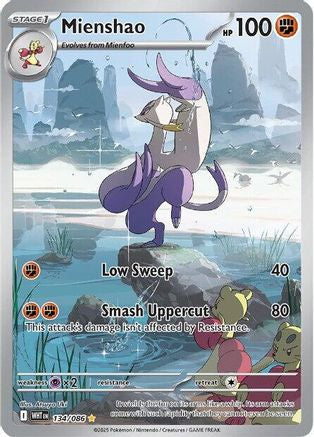 Mienshao 132/086  - Holofoil SV White Flare - Illustration Rare