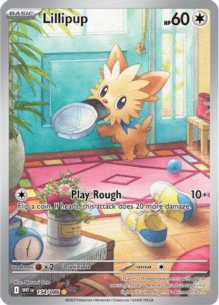 Lillipup 153/086  - Holofoil SV White Flare - Illustration Rare