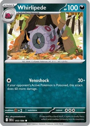 Whirlipede 058/086  - Reverse Holofoil SV Black Bolt - Common