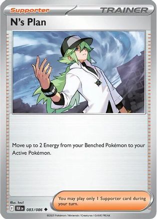 N's Plot 083/086  - Reverse Holofoil SV Black Bolt - Uncommon