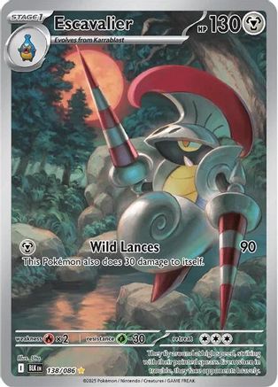 Escavalier 146/086  - Holofoil SV Black Bolt - Illustration Rare