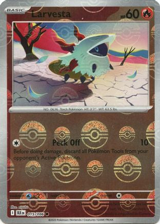 Larvesta 018/086  - Holofoil SV Black Bolt - Common