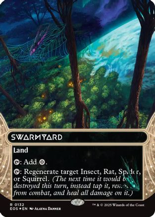 Swarmyard (0132) (Borderless) (Galaxy Foil) (EOS-132) - Edge of Eternities: Stellar Sights Foil