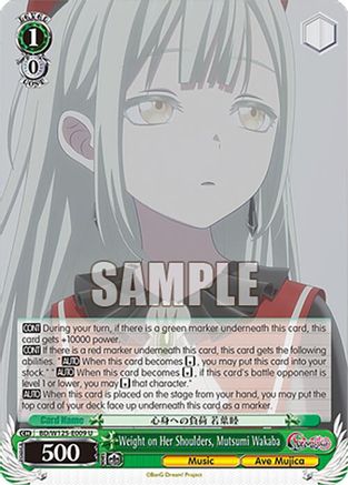 Weight on Her Shoulders, Mutsumi Wakaba (BD/W125-E009 U) - MyGO!!!!! x Ave Mujica