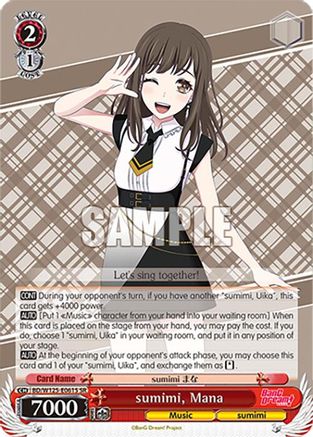 sumimi, Mana (SR) (BD/W125-E061S SR) - MyGO!!!!! x Ave Mujica
