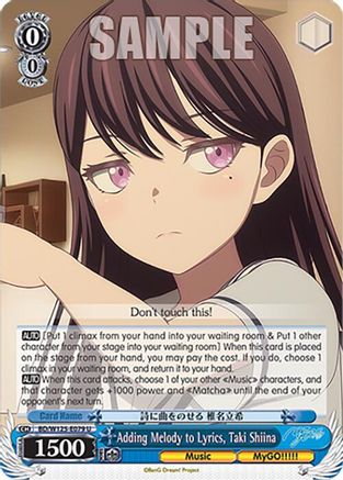Adding Melody to Lyrics, Taki Shiina (BD/W125-E079 U) - MyGO!!!!! x Ave Mujica