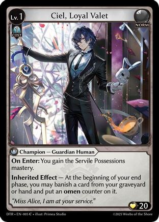 Ciel, Loyal Valet (005) - Distorted Reflections Foil