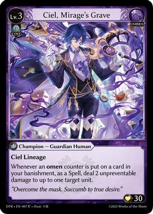 Ciel, Mirage's Grave (007) - Distorted Reflections Foil