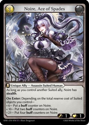 Noire, Ace of Spades (078) - Distorted Reflections Foil