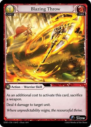 Blazing Throw (110) - Distorted Reflections Foil