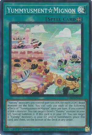 YummyusmentMignon (Super Rare) (JUSH-EN023) - Justice Hunters 1st Edition