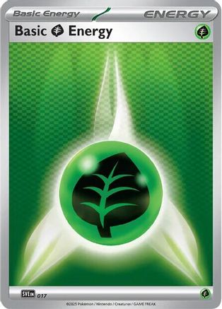 Basic Grass Energy - 017  - Reverse Holofoil SVE Scarlet & Violet Energies - Common