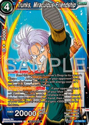 Trunks, Miraculous Friendship (Ultra-Bout Series Tournament Pack Vol.13) (P-700) - Tournament Promotion Cards