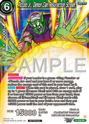 Piccolo Jr., Demon Clan Resurrection Scream (Ultra-Bout Series Tournament Pack Vol.13) (P-704) - Tournament Promotion Cards