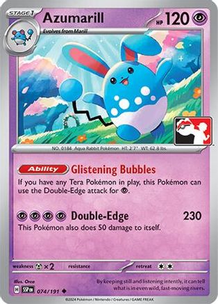 Azumarill 074  Prize Pack Series Cards - Uncommon