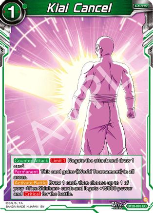 Kiai Cancel (BT28-076) - Prismatic Clash Foil