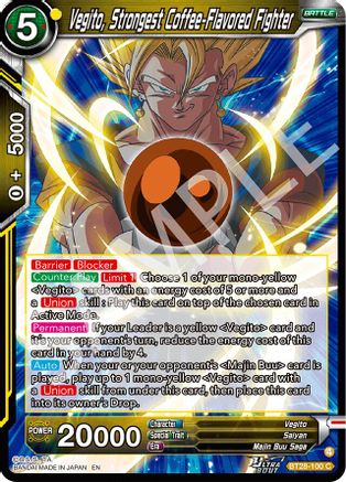 Vegito, Strongest Coffee-Flavored Fighter (BT28-100) - Prismatic Clash