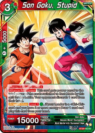 Son Goku, Stupid (BT28-142) - Prismatic Clash Foil