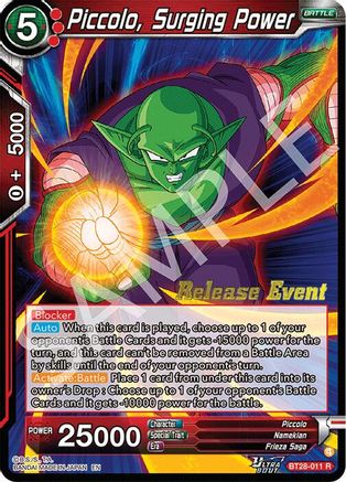 Piccolo, Surging Power (BT28-011) - Prismatic Clash Release Event Foil