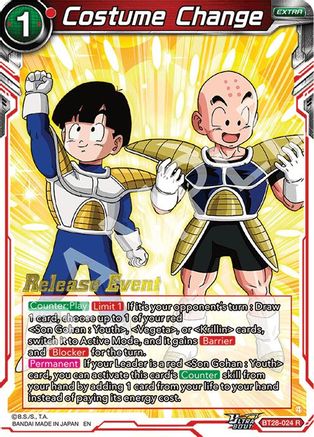 Costume Change (BT28-024) - Prismatic Clash Release Event Foil