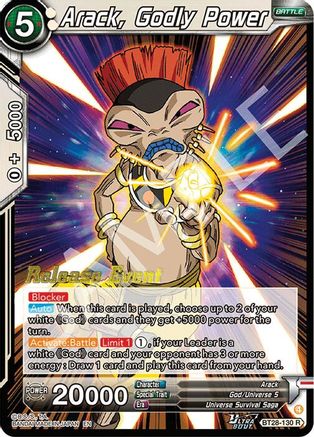 Arack, Godly Power (BT28-130) - Prismatic Clash Release Event Foil