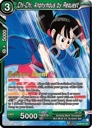 Chi-Chi, Anonymous by Request (BT28-071) - Prismatic Clash Release Event Foil