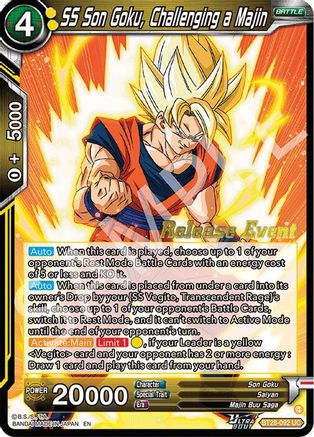 SS Son Goku, Challenging a Majin (BT28-092) - Prismatic Clash Release Event Foil