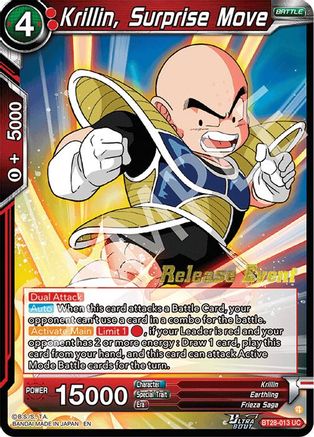 Krillin, Surprise Move (BT28-013) - Prismatic Clash Release Event Foil