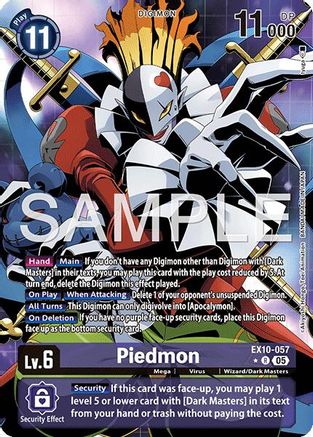 Piedmon (Alternate Art) (EX10-057) - Sinister Order Foil