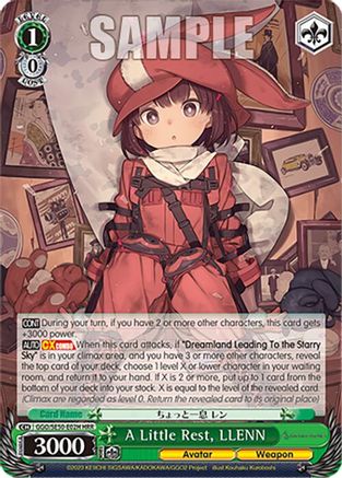 A Little Rest, LLENN (HR) (GGO/SE50-E02H Holo Rare) - SAO Alternative–Gun Gale Online–2 Premium Booster
