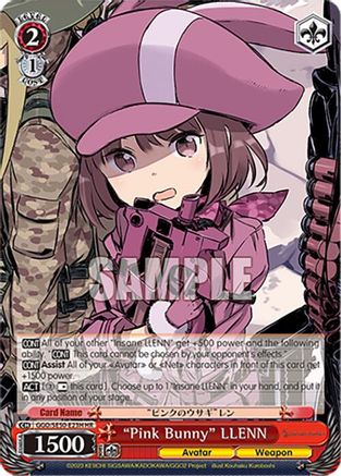 "Pink Bunny" LLENN (HR) (GGO/SE50-E23H Holo Rare) - SAO Alternative–Gun Gale Online–2 Premium Booster