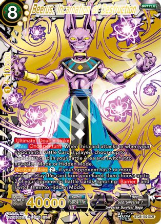 Beerus, Incarnation of Destruction (BT28-150) - Prismatic Clash Foil